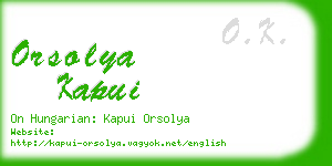 orsolya kapui business card